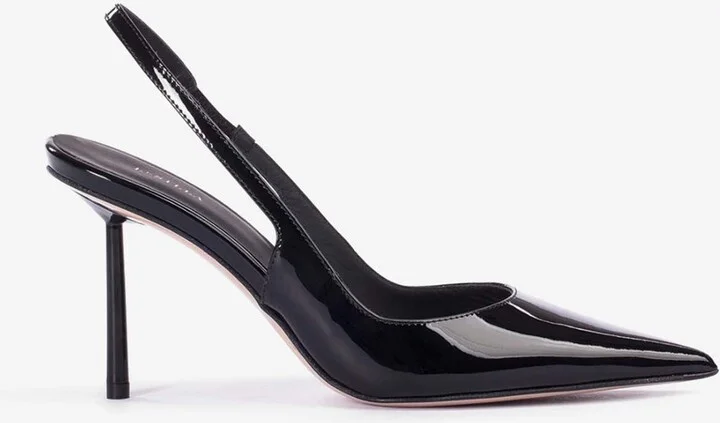 Bella 80 Patent Leather Slingback Pumps