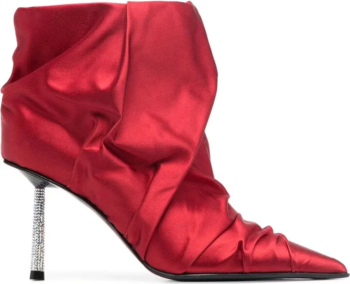 Bella 80mm ruched ankle boots