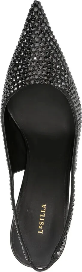 Bella 90mm crystal-embellished pumps - Image 4