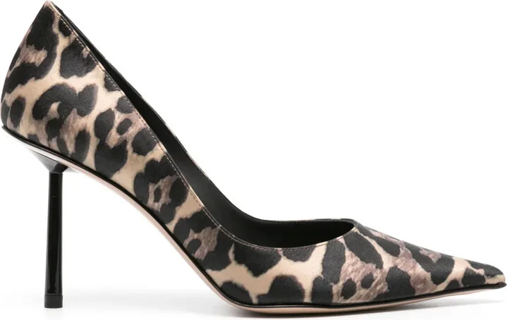 Bella 90mm leopard-print pumps