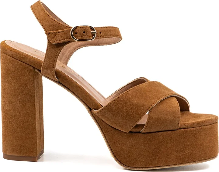 Bella Camel Suede Sandal