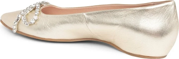 Bella Crystal Bow Pointed Toe Flat - Image 2