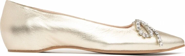 Bella Crystal Bow Pointed Toe Flat - Image 3