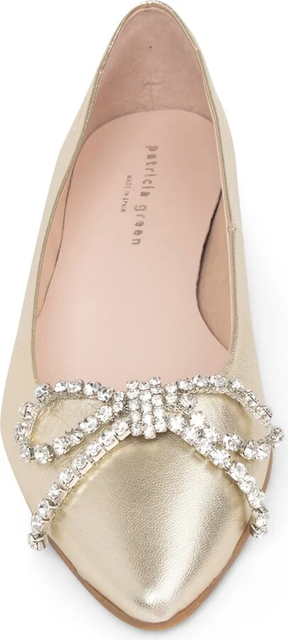 Bella Crystal Bow Pointed Toe Flat - Image 4