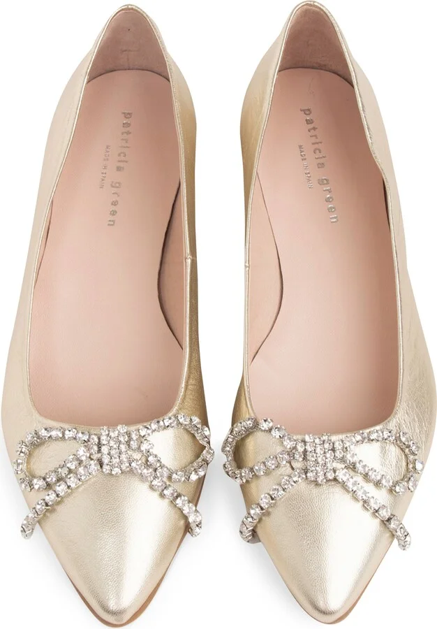 Bella Crystal Bow Pointed Toe Flat - Image 6