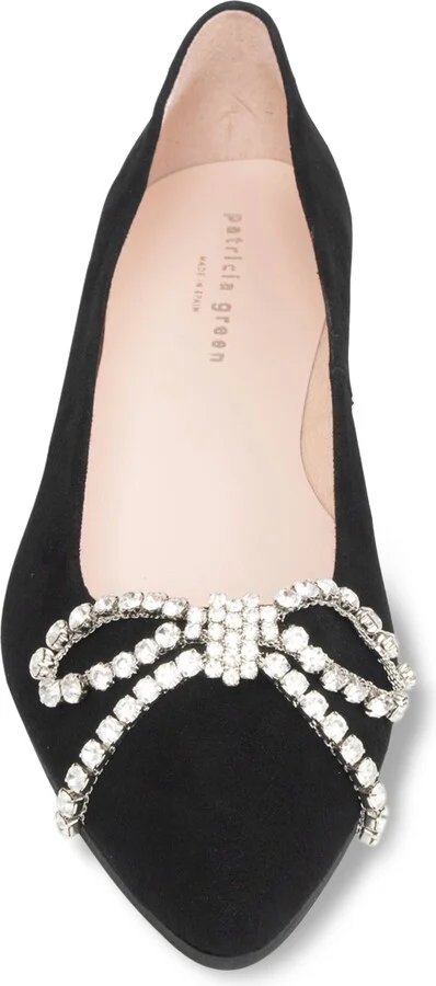 Bella Crystal Bow Pointed Toe Flat - Image 10