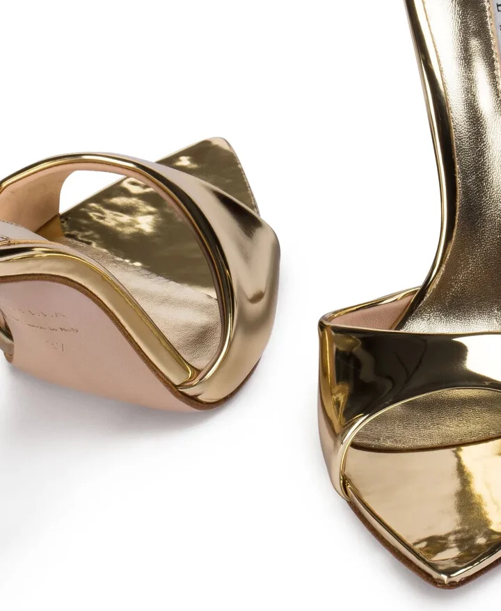 Bella metallic open-toe sandals - Image 4