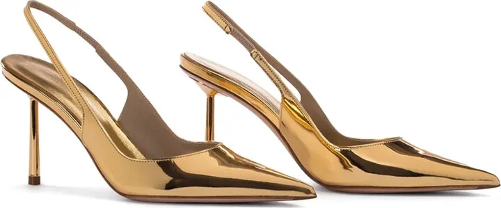 Bella metallic slingback pumps - Image 2