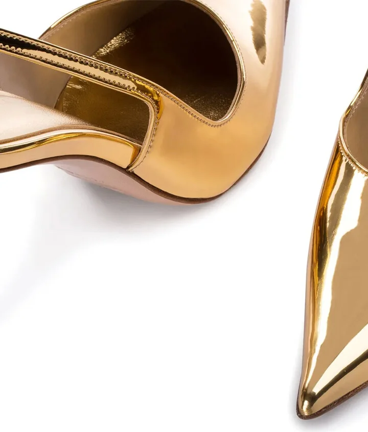 Bella metallic slingback pumps - Image 4