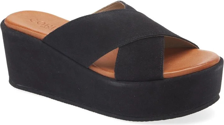 Bella Platform Wedge Slide Sandal