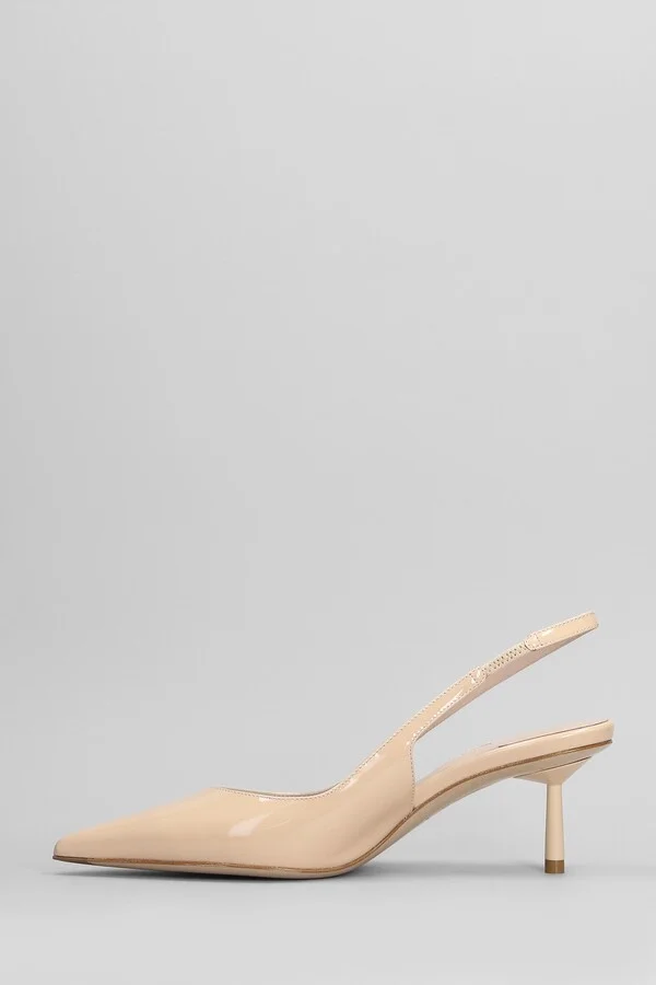 Bella Pumps In Powder Patent Leather - Image 3