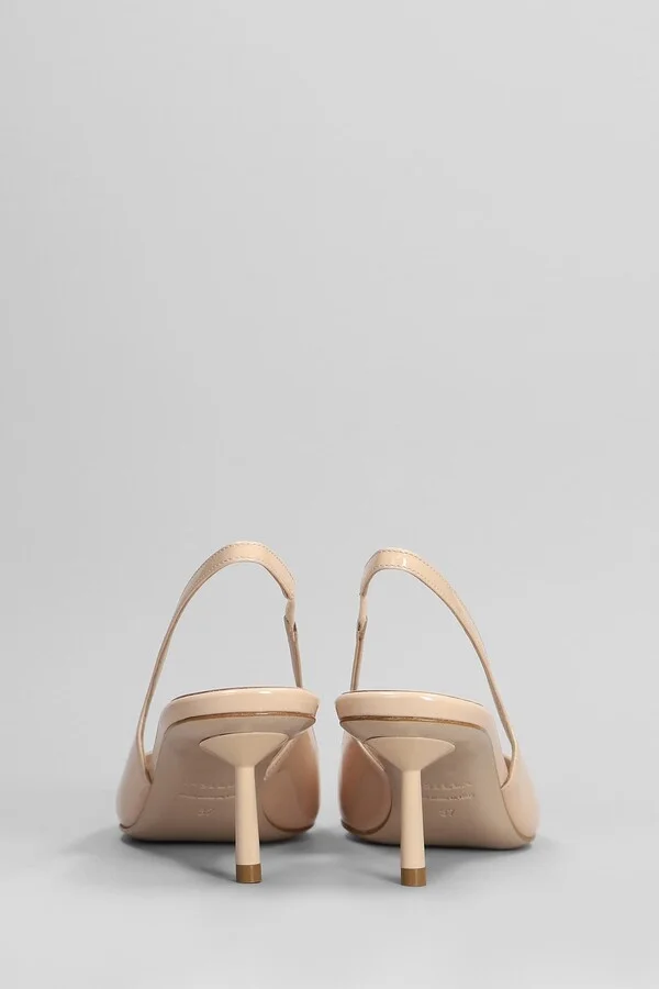 Bella Pumps In Powder Patent Leather - Image 4