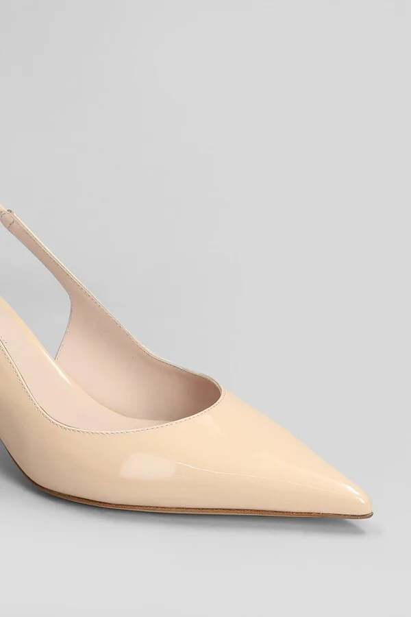 Bella Pumps In Powder Patent Leather - Image 5