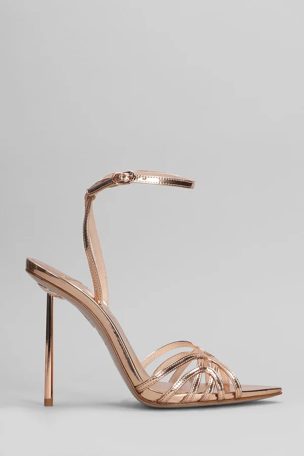 Bella Sandals In Copper Leather