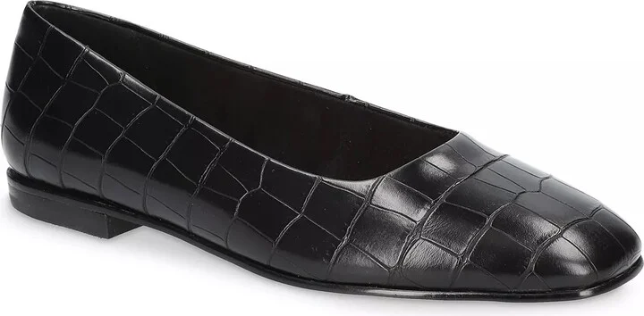 Black Synthetic Croc Print