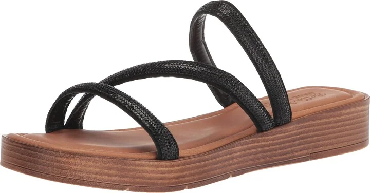 Bella Vita Made in Italy Women's Ona-Italy Sparkle Slide Flat Sandal