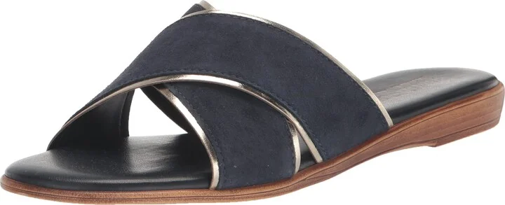 Navy Suede Leather