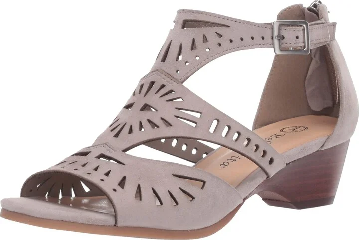 Bella Vita Penny Cutout Sandal with Back Zipper Heeled