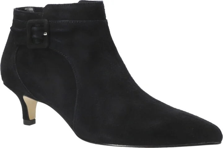 Black Kid Suede Leather