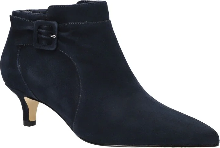 Navy Kid Suede Leather