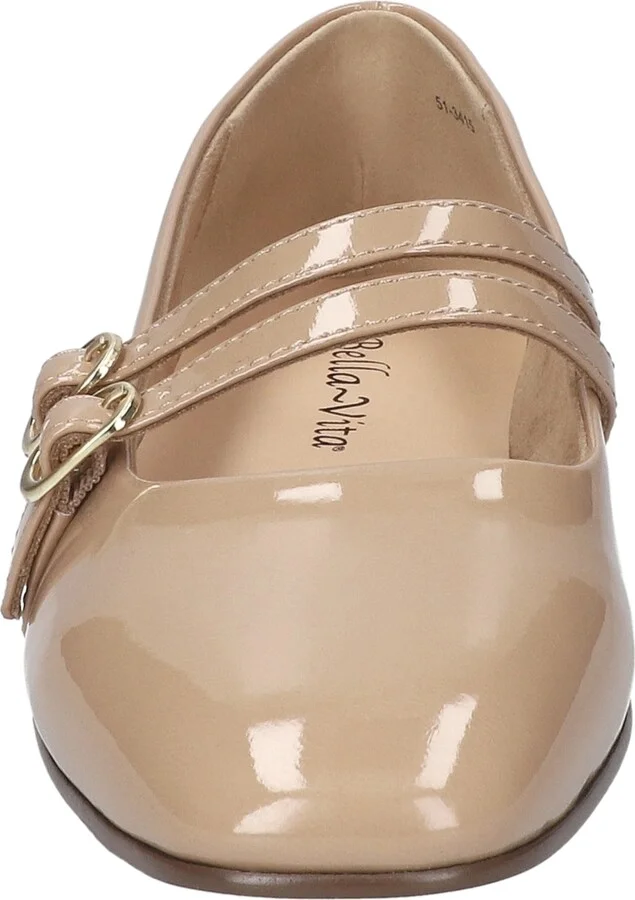 Bella Vita Women's Davenport Mary Jane Flats - Nude Patent, Faux Leather - Image 6