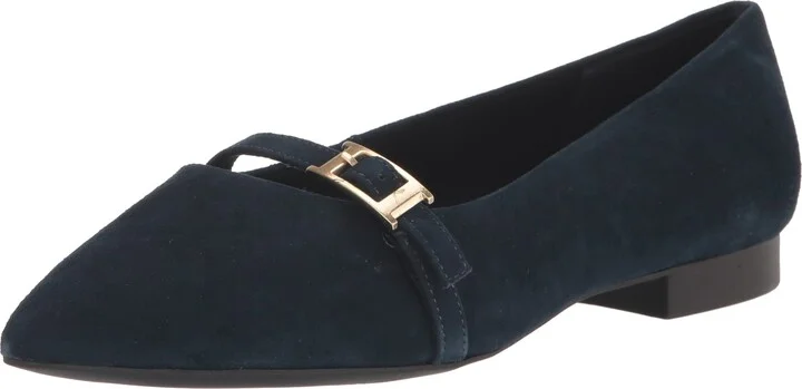 Navy Suede Leather