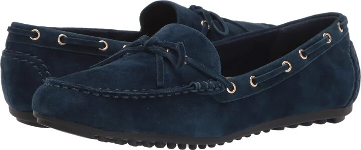 Navy Suede Leather