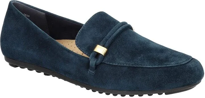 Navy Suede Leather