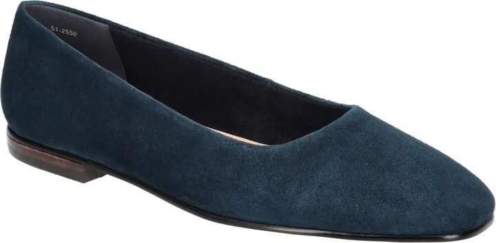 Navy Suede Leather