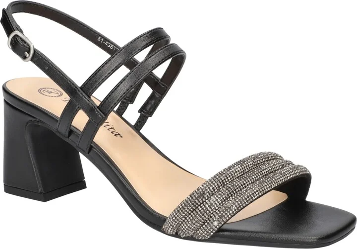 Bella Vita Women's Majesty Square Toe Block Heel Sandals