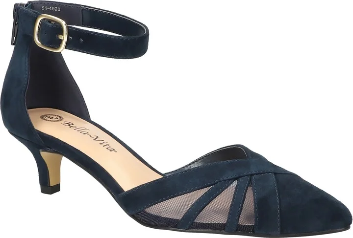 Navy Kidsuede Leather