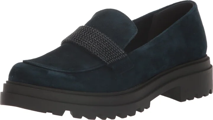 Navy Suede Leather
