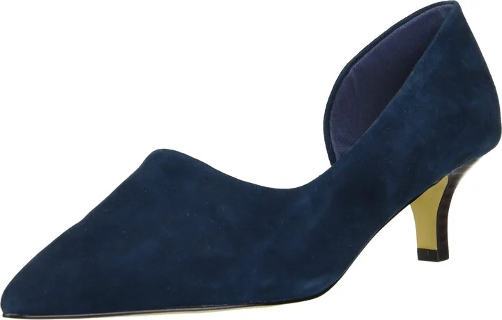 Navy Kidsuede Leather