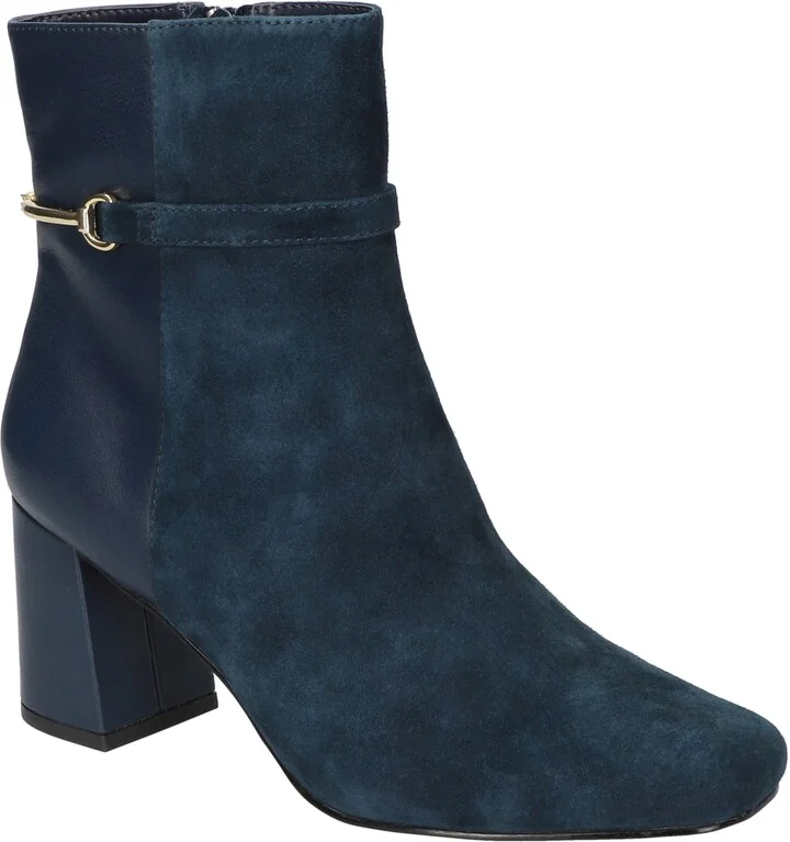 Navy Kidsuede Leather
