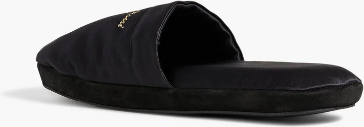Bellagio embroidered satin slippers - Image 3
