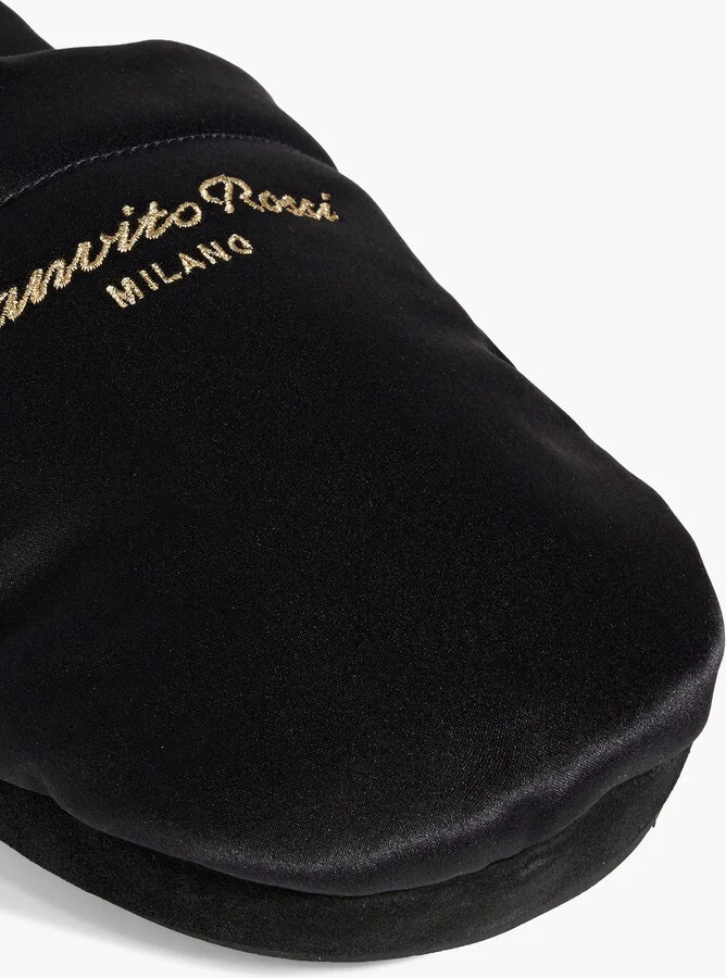 Bellagio embroidered satin slippers - Image 4