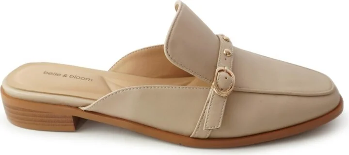 Belle & Bloom How It Feels Charm Loafer Mule - Beige/khaki