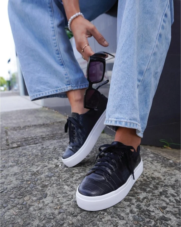 Belle & Bloom Just A Dream Croc Leather Sneaker - Image 2