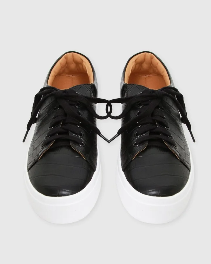 Belle & Bloom Just A Dream Croc Leather Sneaker - Image 5