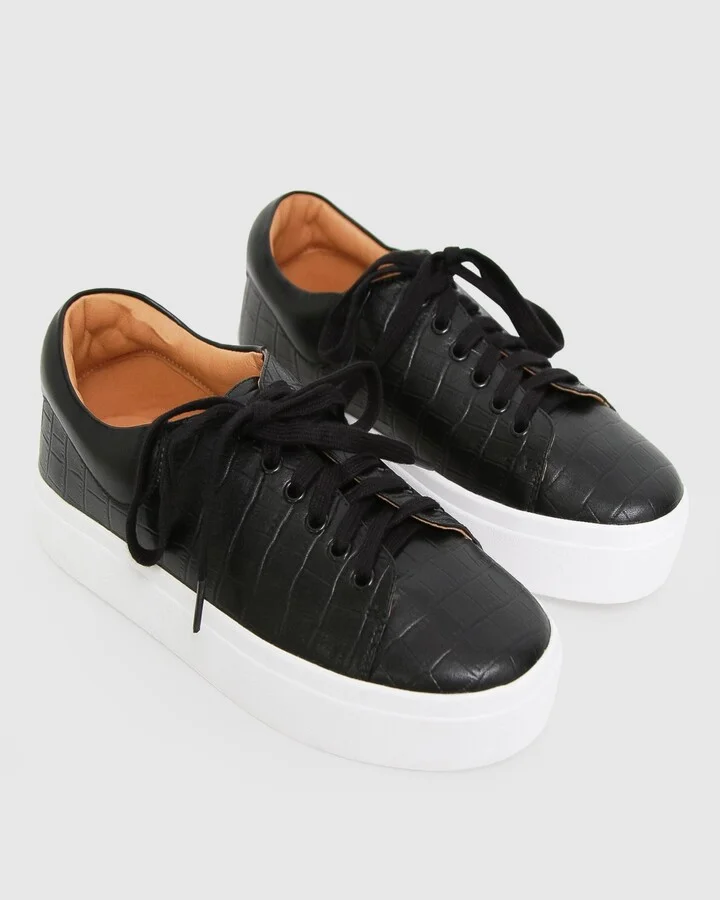 Belle & Bloom Just A Dream Croc Leather Sneaker - Image 6