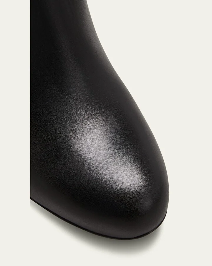 Belle Leather Red-Sole Ankle Boots - Image 3