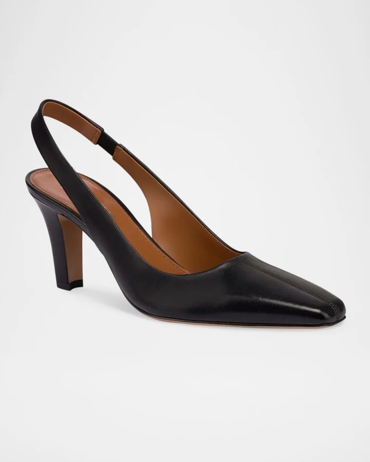 Belle Leather Slingback Pumps - Image 2