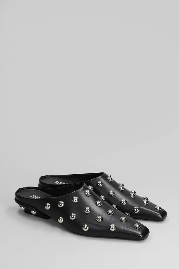 Belle Sabot 25 Slipper-mule In Black Leather - Image 2