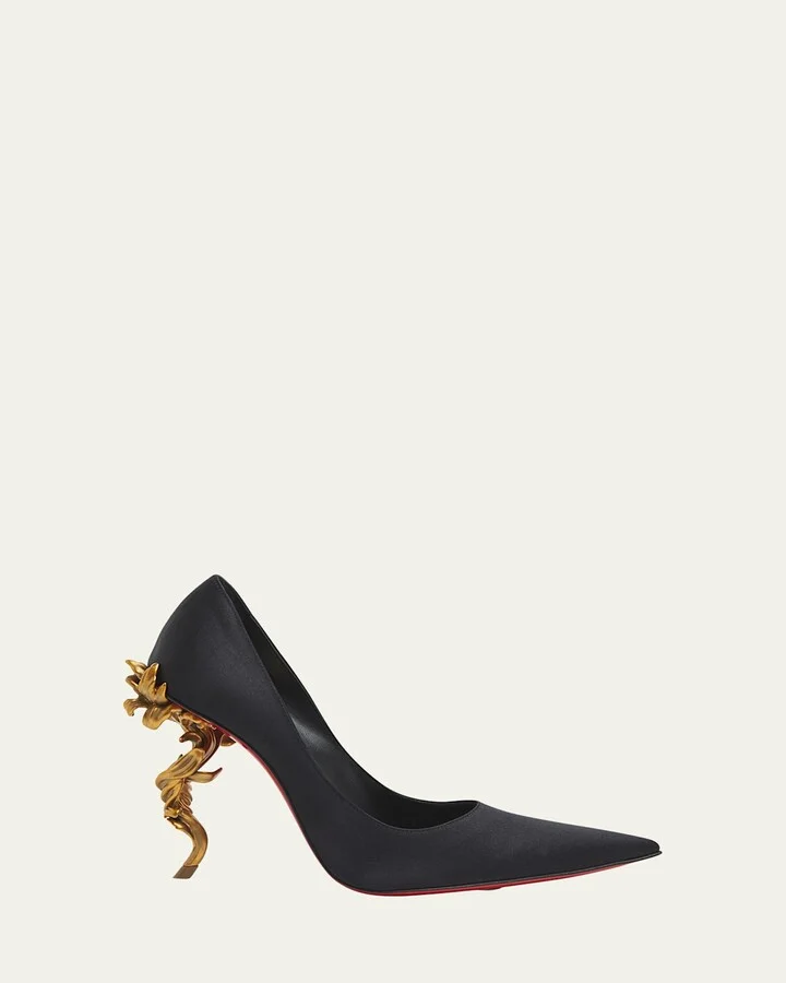Belle Silk Crepe Lin Galva Heel Pumps
