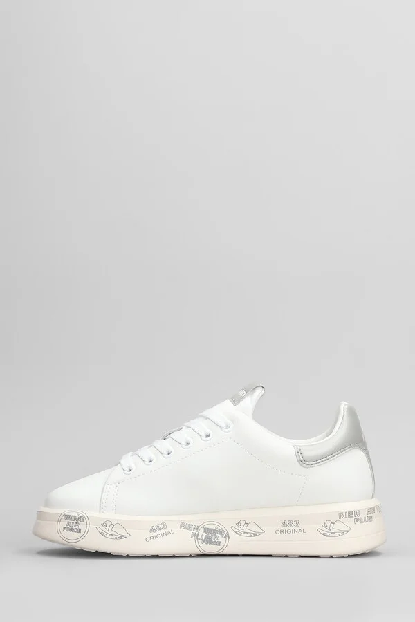 Belle Sneakers In White Leather - Image 3