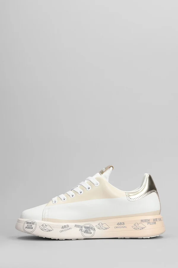 Belle Sneakers In White Leather - Image 3