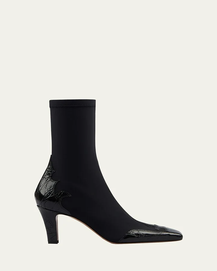 Belle Stretch Leather Western Booties