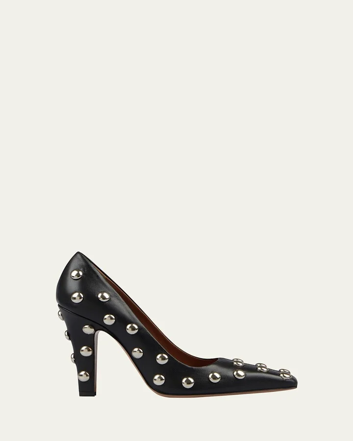 Belle Studded Leather Pumps