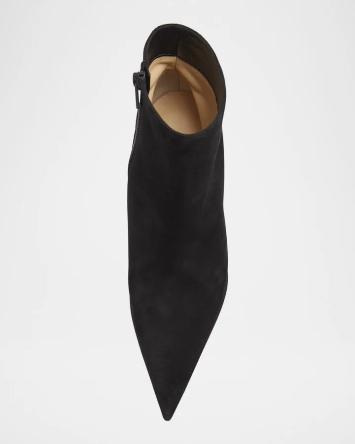 Belle Suede Red Sole Ankle Booties - Image 5