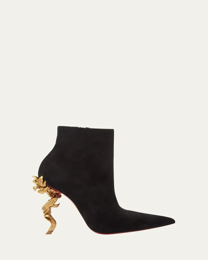 Belle Suede Red Sole Ankle Booties